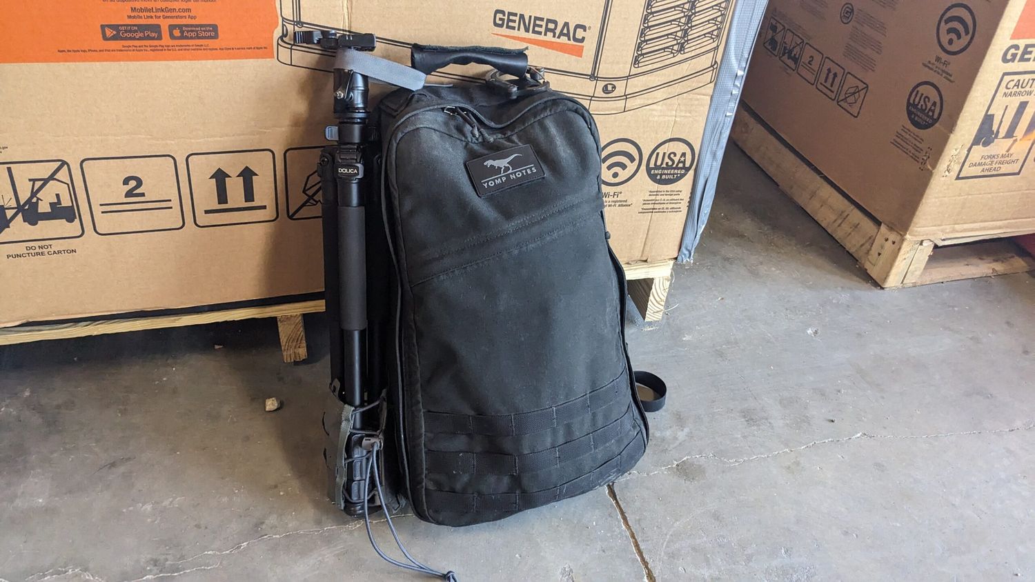 Goruck GR1 in action at a shoot for a client.