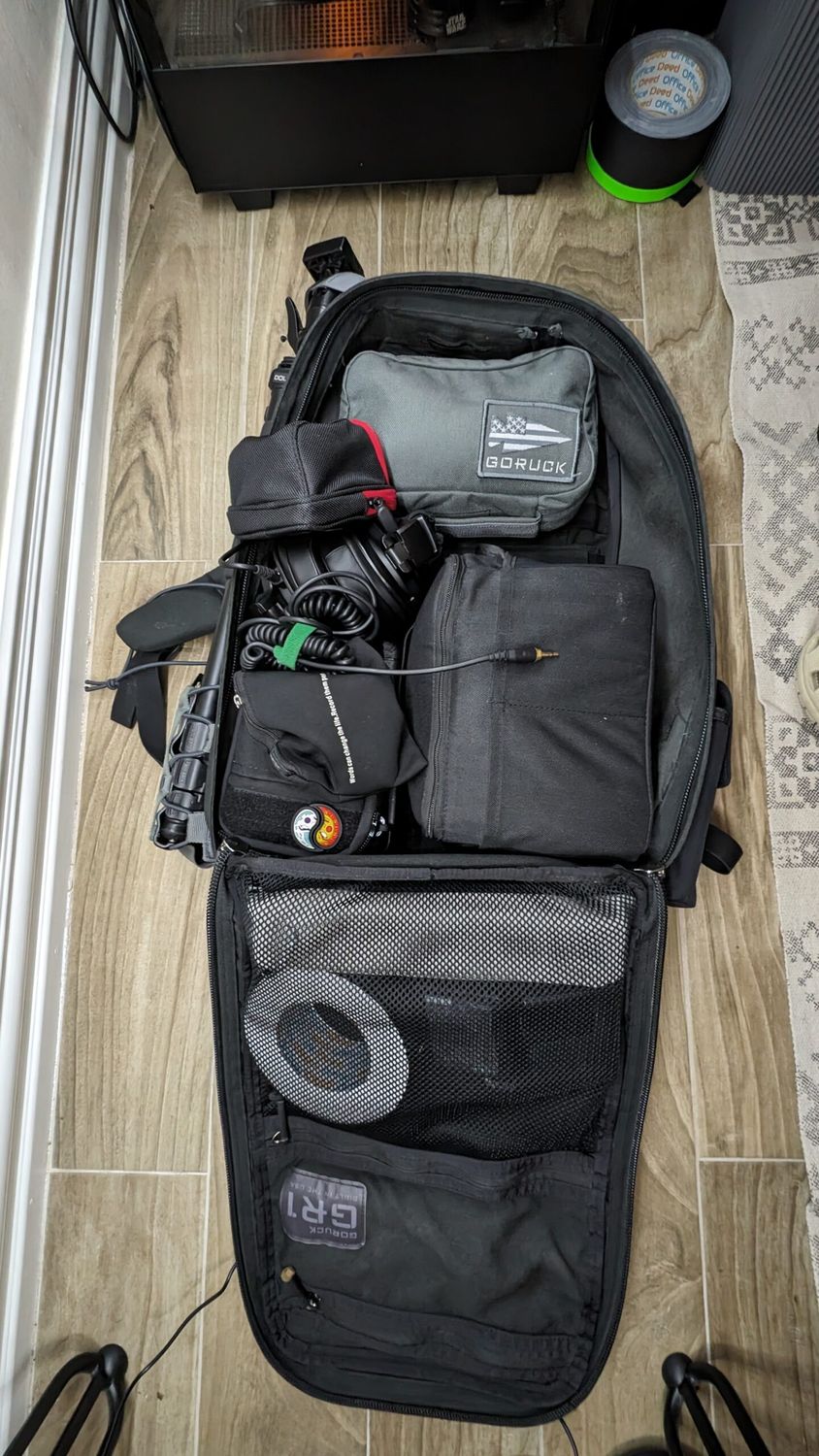 How all of my equipment fits inside of my Goruck GR1.